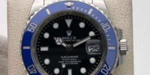 Rolex Submariner Date Blue Ceramic Bezel Black Dial 41mm Watch