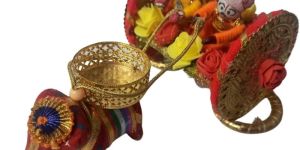 Raja Rani with Elephant T Light Holder