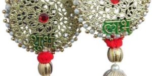 White Furr Shubh Labh Door Hanging