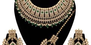 Wedding Look Square Charm Choker Necklace Set