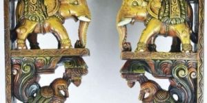 Peacock Elephant Wall Bracket