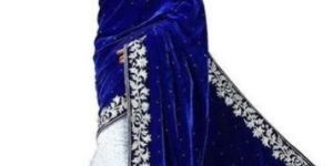Ladies Velvet Saree