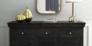 Warm Chestnut Finish Wooden Sideboard