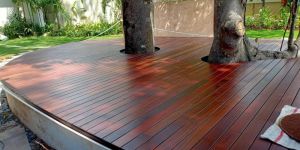 Brown Wooden Deck Flooring Service