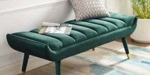 Fabric Velvet Tufted Storage Bench