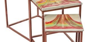 Modern Epoxy Nesting Table Set