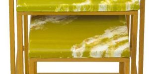 Yellow Epoxy Resin Nesting Table Set