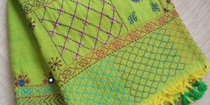 Pure Handloom Saree with Lambani Hand Embroidery