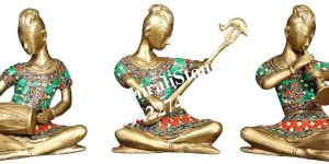 Brass Antique Musician Set