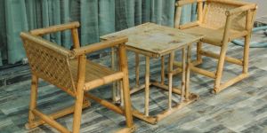 2 Seater Luxury Bamboo Table Chair Set