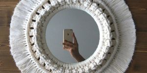 Round Macrame Wall Mirror