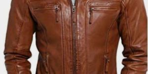 Plain Mens Leather Jacket