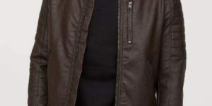 Regular Fit Mens Leather Jacket