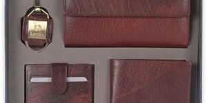 Buff Leather Wallet Set