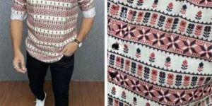 Mens Multicolor Cotton Kurta Shirt