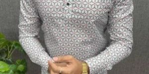 Mens Party Wear Full Sleeves Kurta Shirt