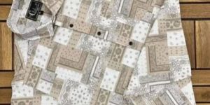 Mens Printed Casual Wear Half Sleeve Shirt