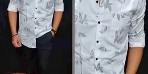 Mens Stylish Printed Cotton Shirt