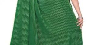 Green 60 Gram Georgette Fabric