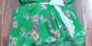 Green Cotton Digital Printed Fabric