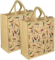 Printed Jute Shopping Bag
