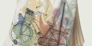 Printed Canvas Shoulder Bag