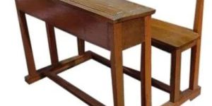 Wooden School Bench