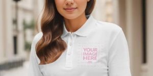 Polo T-shirt with brand printing