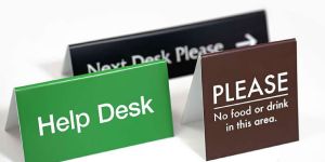 Tabletop Tent Signs