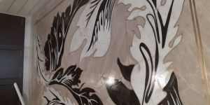 Black White Inlay Italian Floor