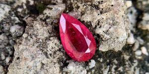Drop Shaped Ruby Stones