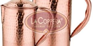 Hammered Aqua Copper Jugs