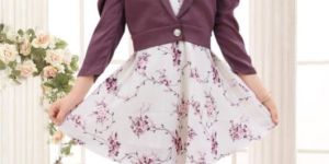 Girls Printed Frock with Jacket