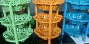 3 Shelf Plastic Kitchen Basket