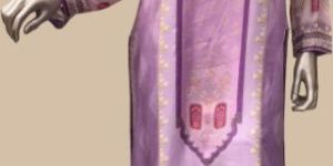 Ladies Lilac Printed Kurti Set