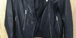 Ladies Leather Zipper Jacket