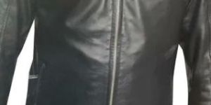 Mens Plain Leather Jacket