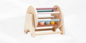 Wooden Rolling Drum Rattle