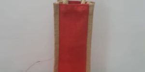 Red Jute Bottle Bag