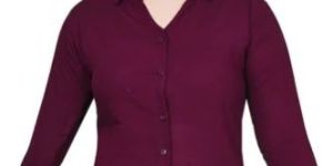 Rayon Plain Ladies Shirt