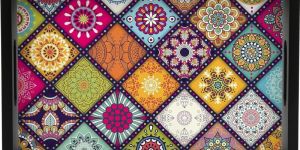 Printed Wooden Tray with Handle