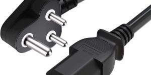 3 Pin Black Power Cord