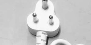 3 Pin White Power Cord