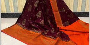 Banarasi Dyeable Semi Dupion Silk Butta Saree