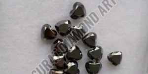 8mm Heart Shape Black Diamond