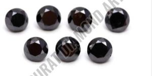 7mm Round Cut Black Diamond