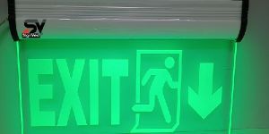 LED Exit Down Side Arrow