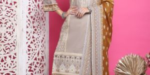 AF5106 Ladies Grey Salwar Kurta Dress Material