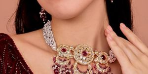 Gold Plated Necklace Set by MJ