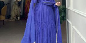 Georgette Printed Gown with Dupatta